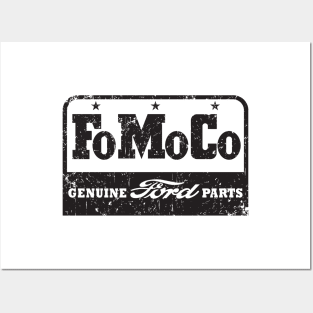 FoMoCo Ford parts worn look - black print Posters and Art